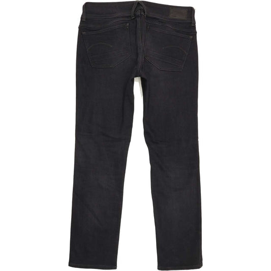 G-Star Lynn Mid Women Black Straight Regular Stretch Jeans W31 L29