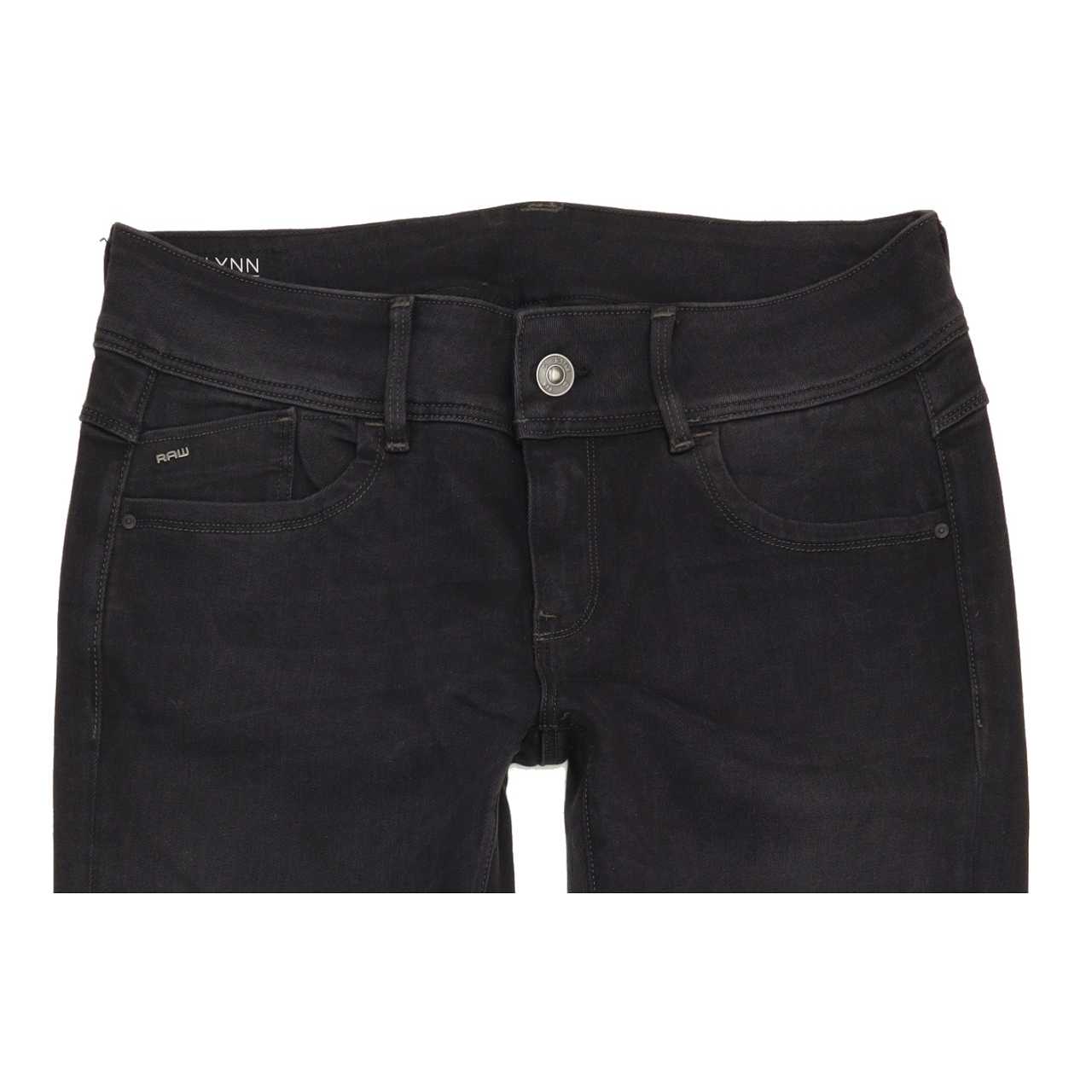 G-Star Lynn Mid Women Black Straight Regular Stretch Jeans W31 L29
