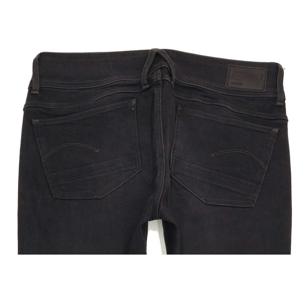 G-Star Lynn Mid Women Black Straight Regular Stretch Jeans W31 L29