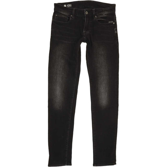 G-Star Attacc Men Black Straight Slim Stretch Jeans W29 L32