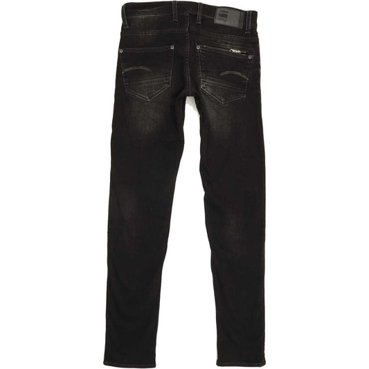G-Star Attacc Men Black Straight Slim Stretch Jeans W29 L32