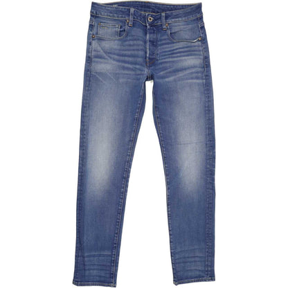 G-Star 3301 Men Blue Straight Slim Stretch Jeans W30 L31