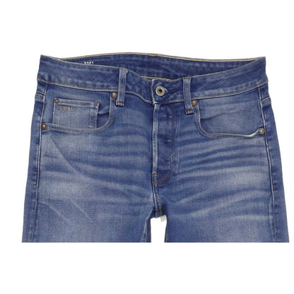 G-Star 3301 Men Blue Straight Slim Stretch Jeans W30 L31