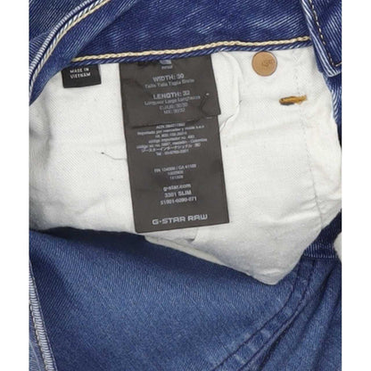 G-Star 3301 Men Blue Straight Slim Stretch Jeans W30 L31