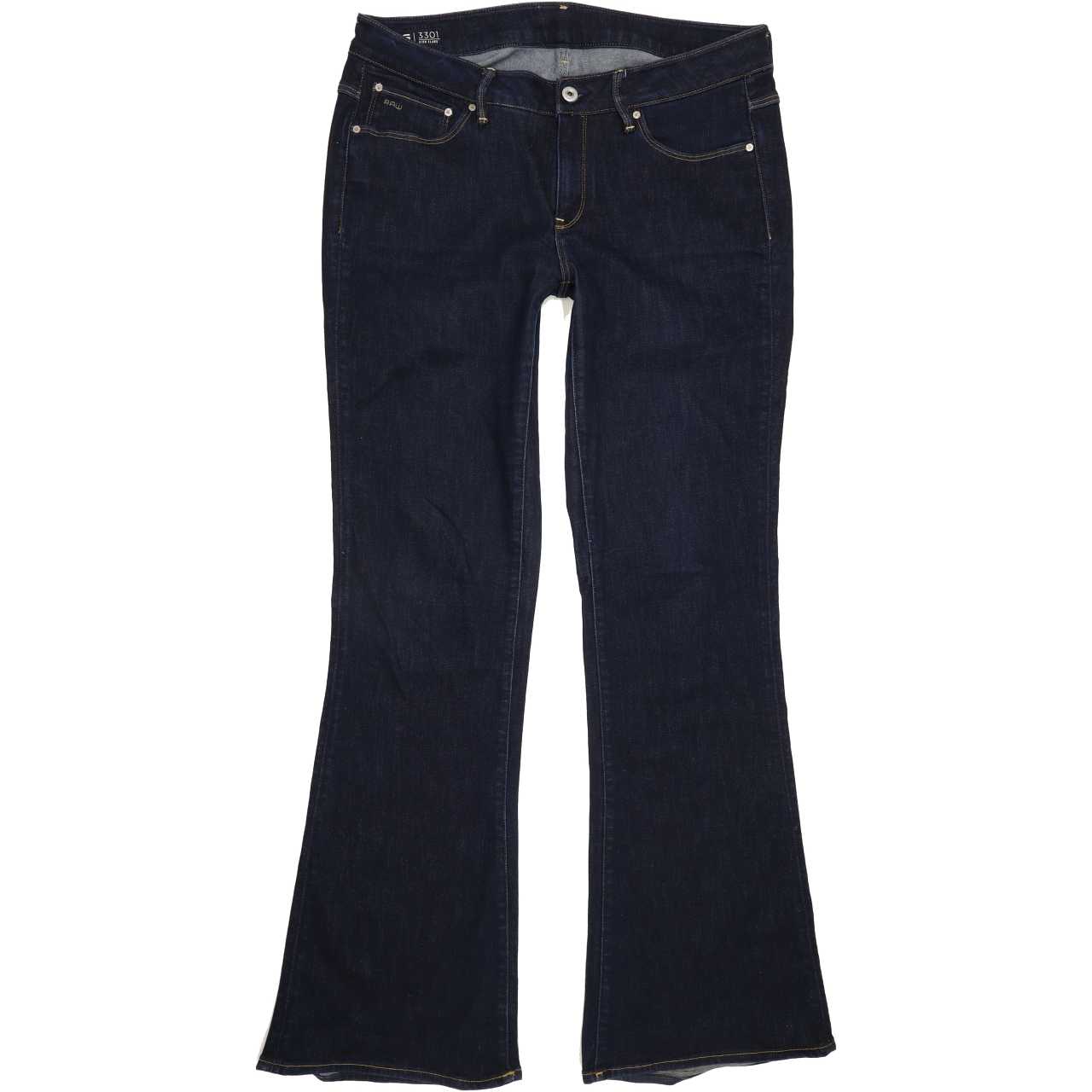 G-Star 3301 High Women Blue Flared Regular Jeans W33 L33