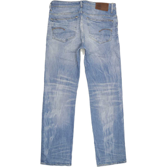 G-Star 3301 Men Blue Straight Loose Stretch Jeans W33 L34