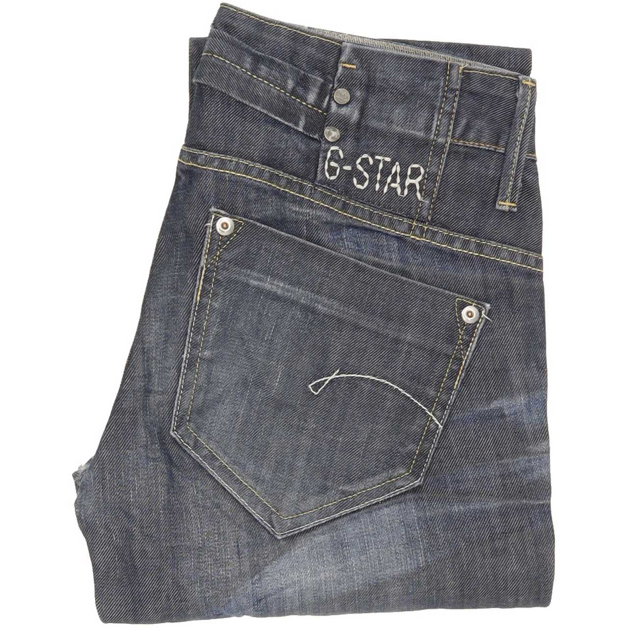 G-Star Men Blue Straight Slim Jeans W27 L32