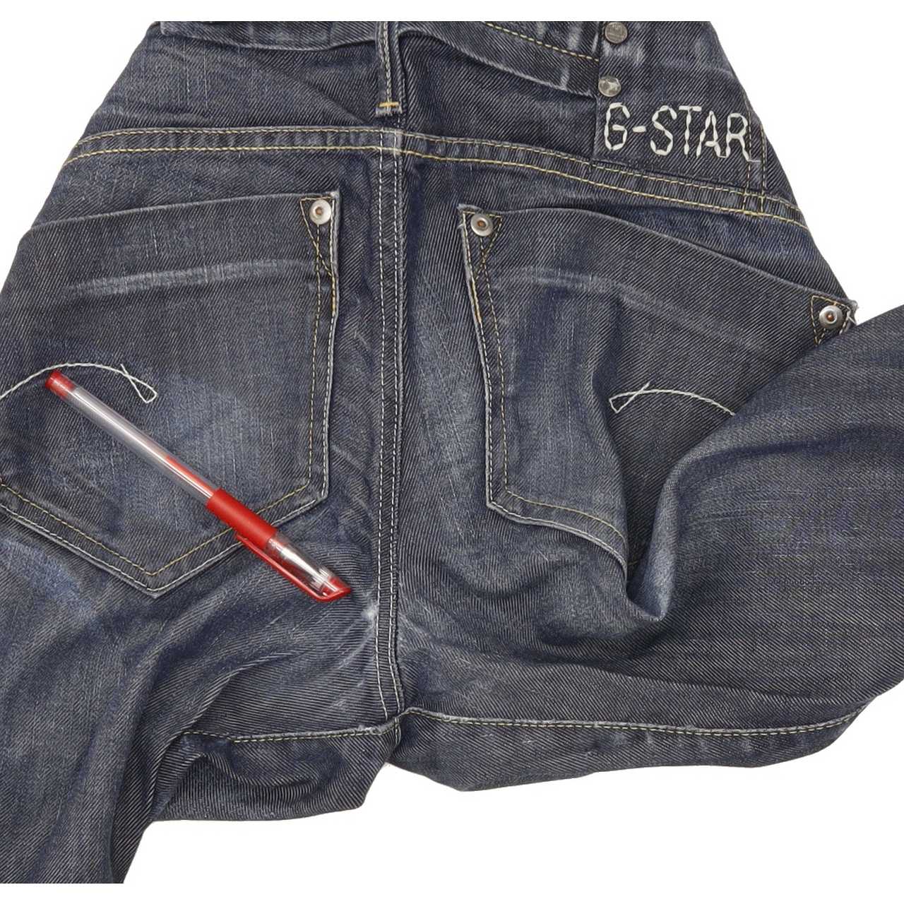 G-Star Men Blue Straight Slim Jeans W27 L32