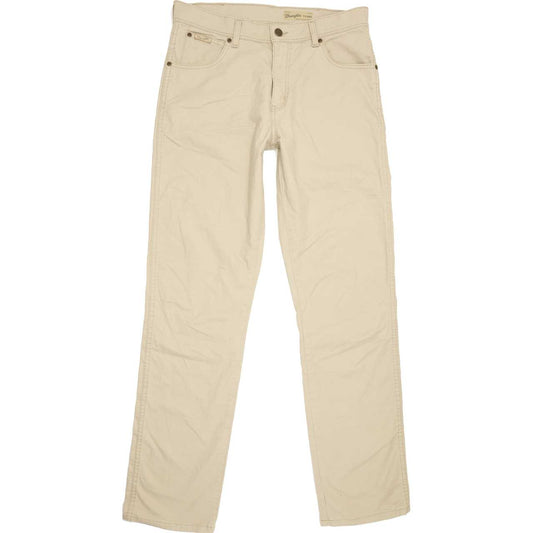 Wrangler Texas Men Beige Straight Regular Stretch Jeans W33 L34