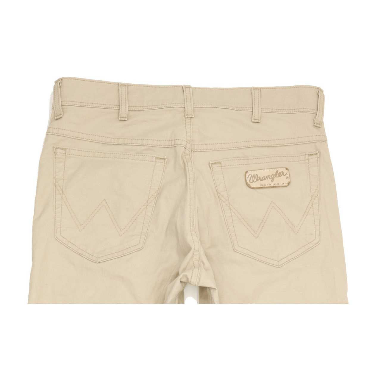 Wrangler Texas Men Beige Straight Regular Stretch Jeans W33 L34