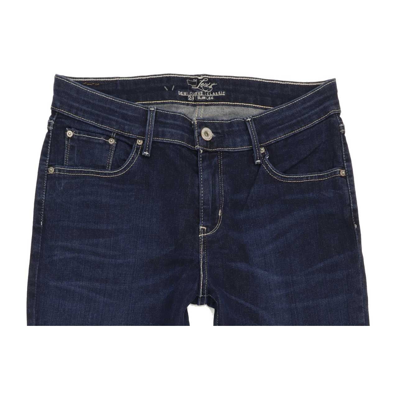Levi's Demi Curve Women Blue Straight Slim Stretch Jeans W29 L29