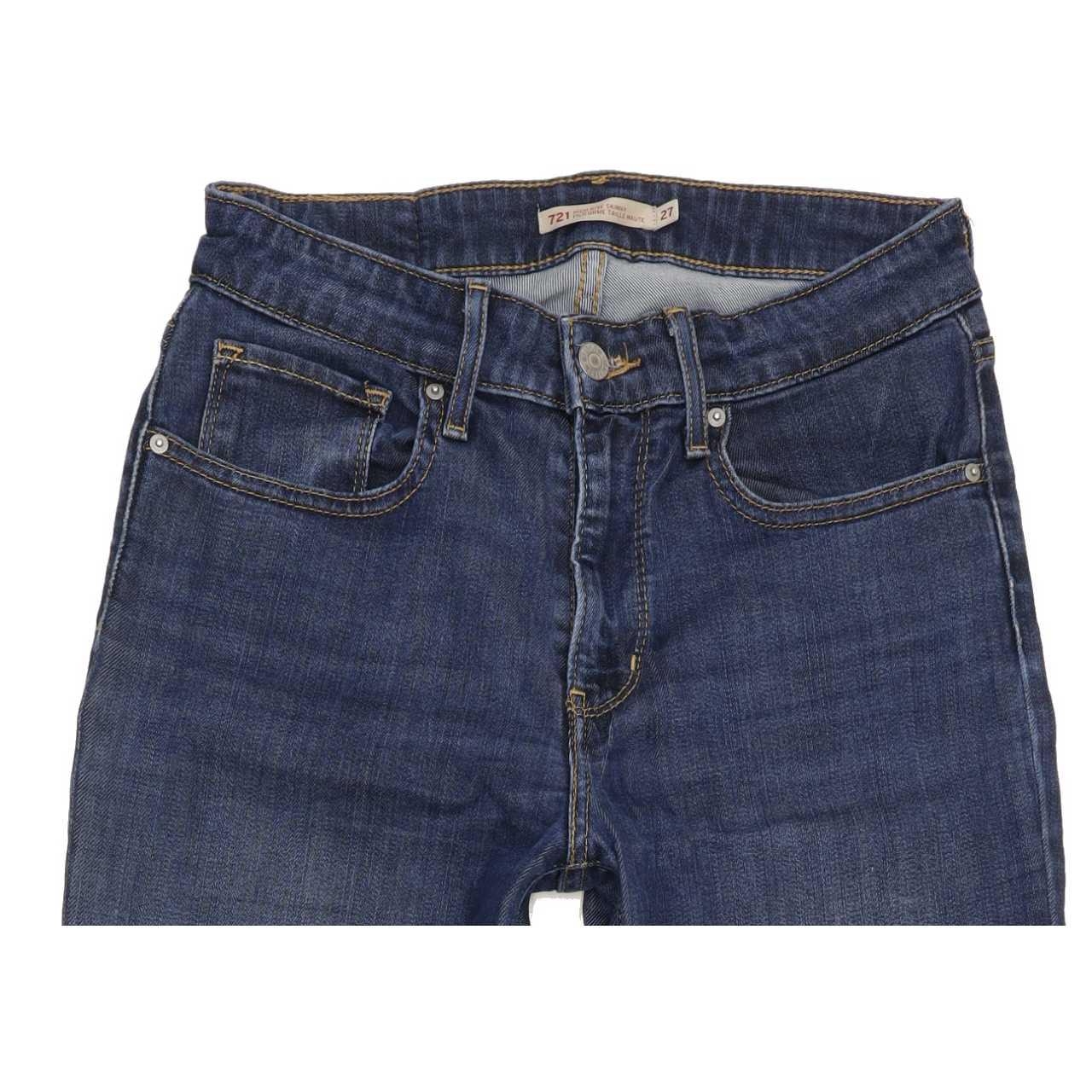 Levi's 721 Hight Rise Women Blue Skinny Stretch Jeans W27 L30
