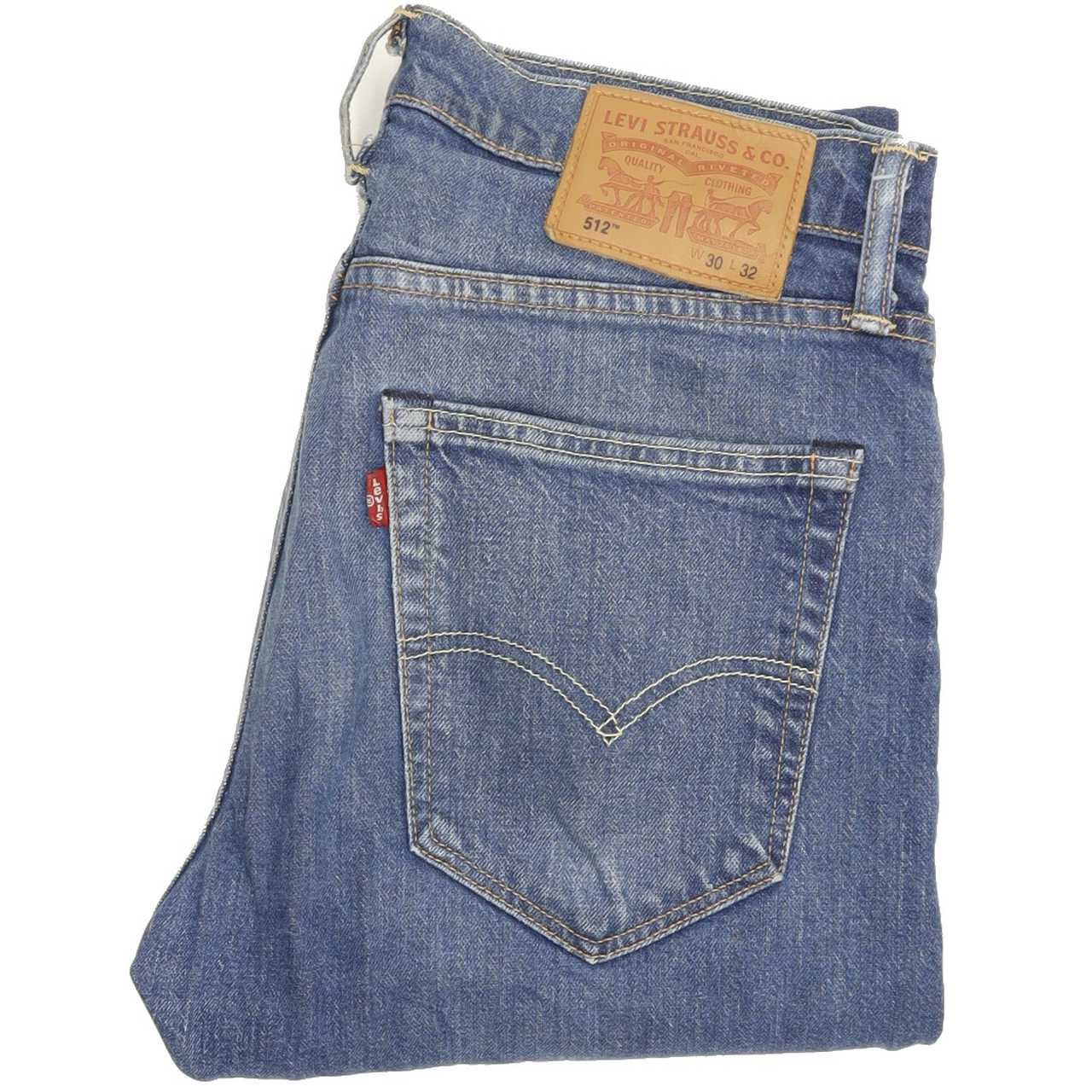 Levi's 512 Men Blue Tapered Slim Stretch Jeans W30 L30