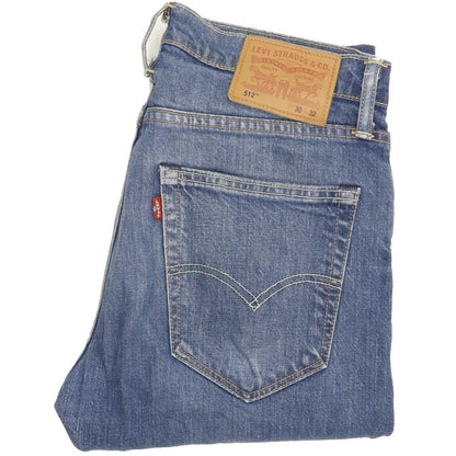 Levi's 512 Men Blue Tapered Slim Stretch Jeans W30 L30