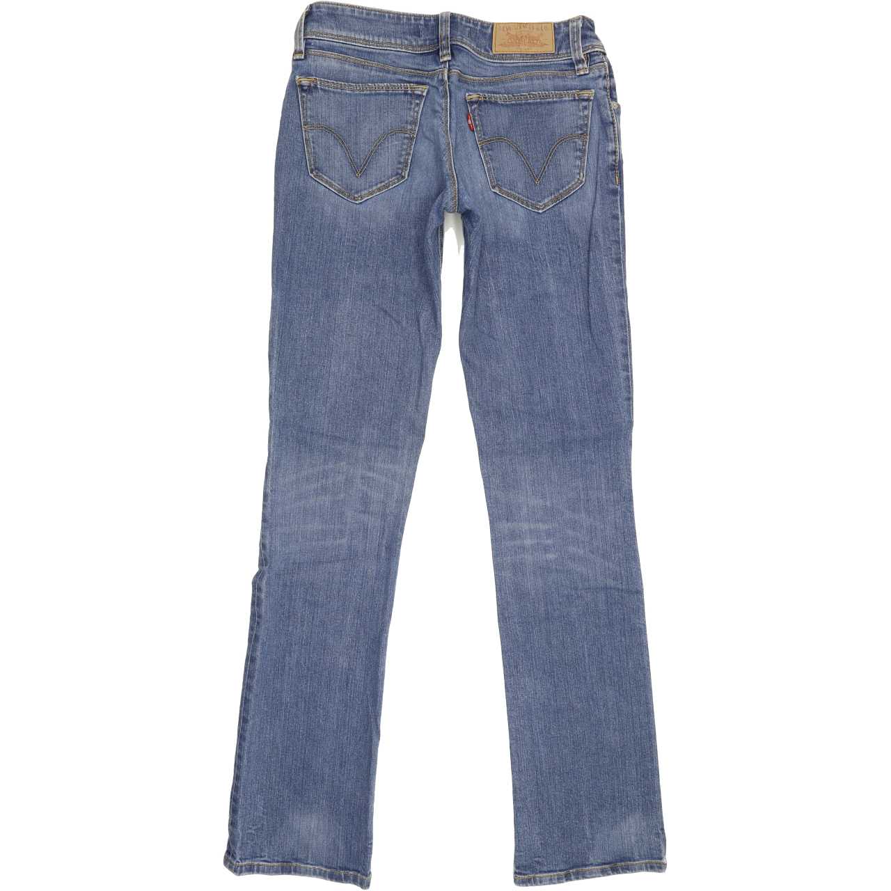 Levi's 470 Women Blue Straight Slim Stretch Jeans W28 L33