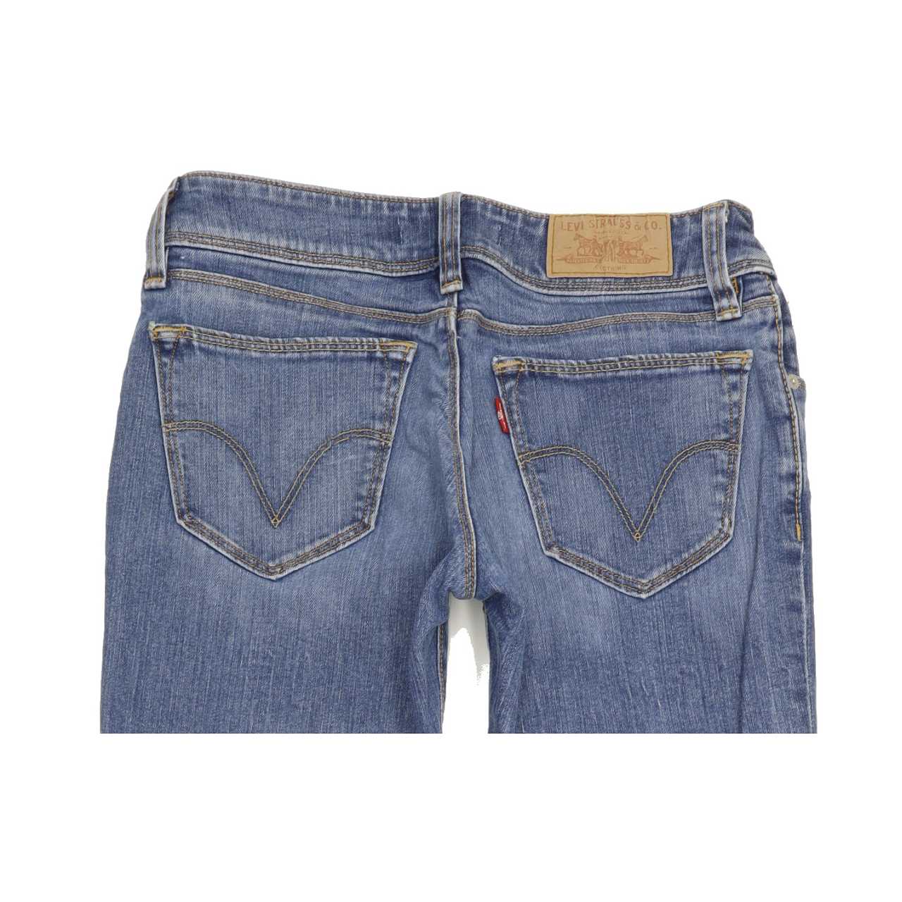 Levi's 470 Women Blue Straight Slim Stretch Jeans W28 L33