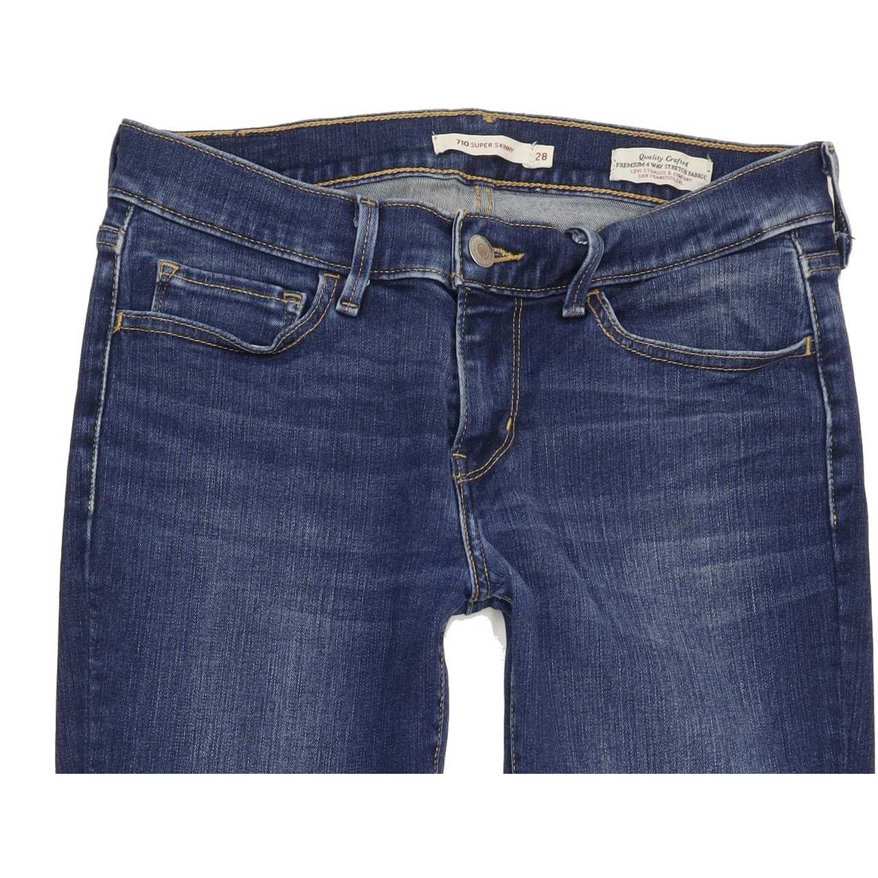 Levi's 710 Women Blue Skinny Slim Stretch Jeans W28 L30