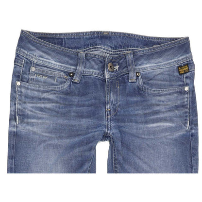 G-Star Ford Women Blue Straight Slim Stretch Jeans W31 L33