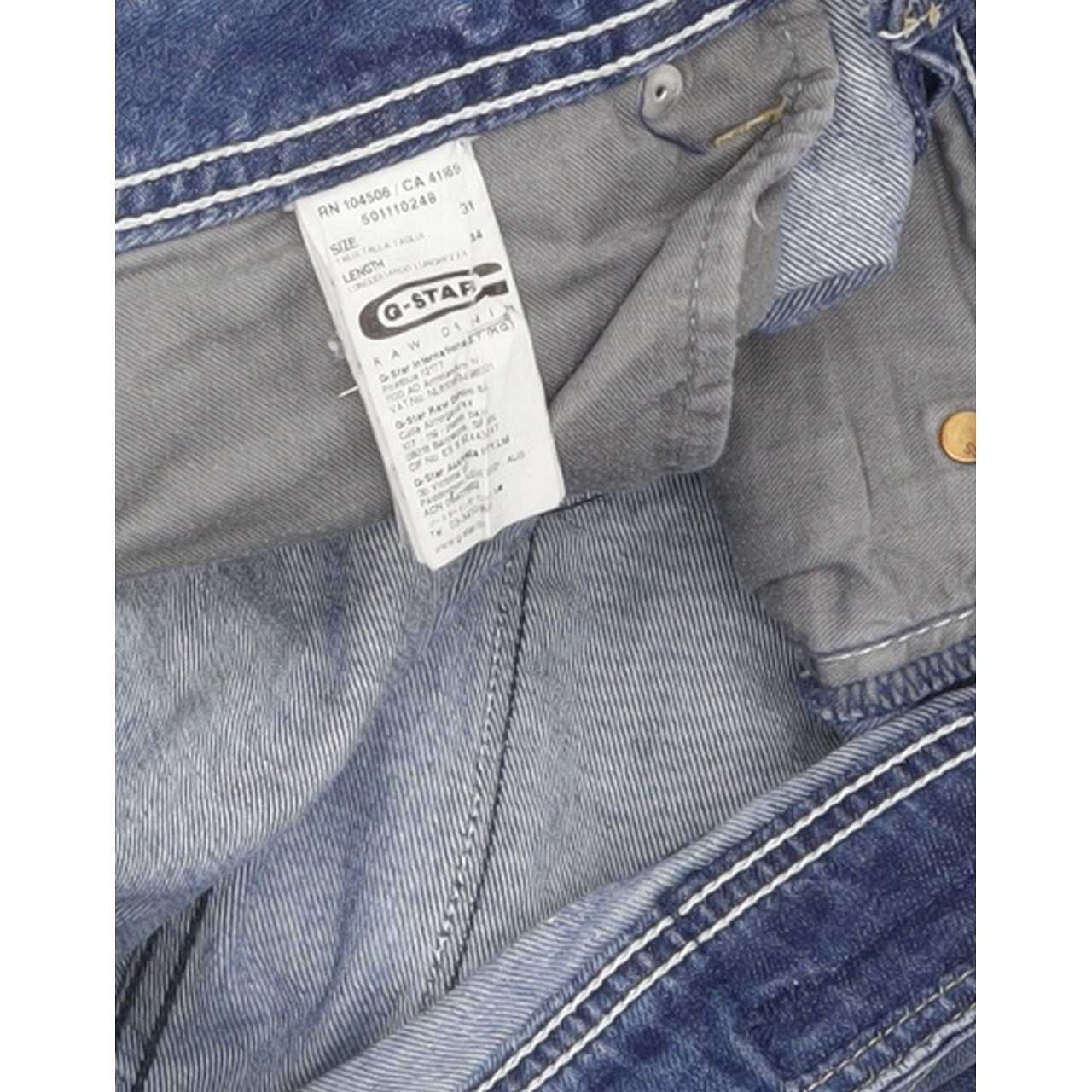 G-Star Ford Women Blue Straight Slim Stretch Jeans W31 L33