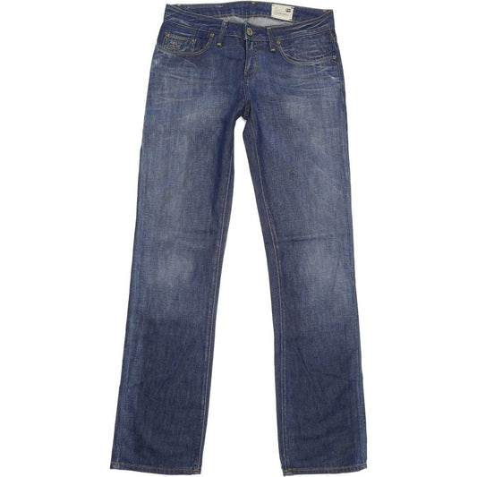 G-Star 3301 Correct Women Blue Straight Slim Jeans W27 L34