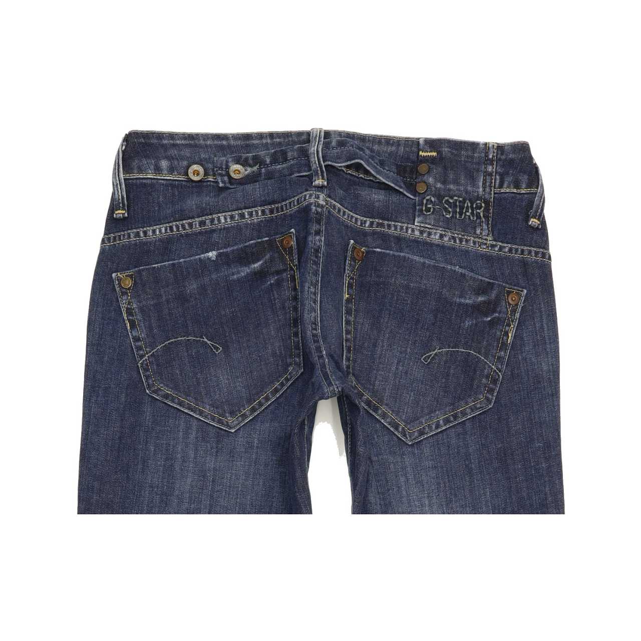 G-Star Midge Women Blue Straight Slim Stretch Jeans W28 L33
