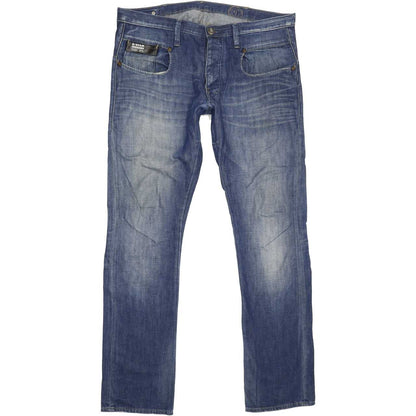 G-Star Blade Men Blue Straight Slim Jeans W34 L32
