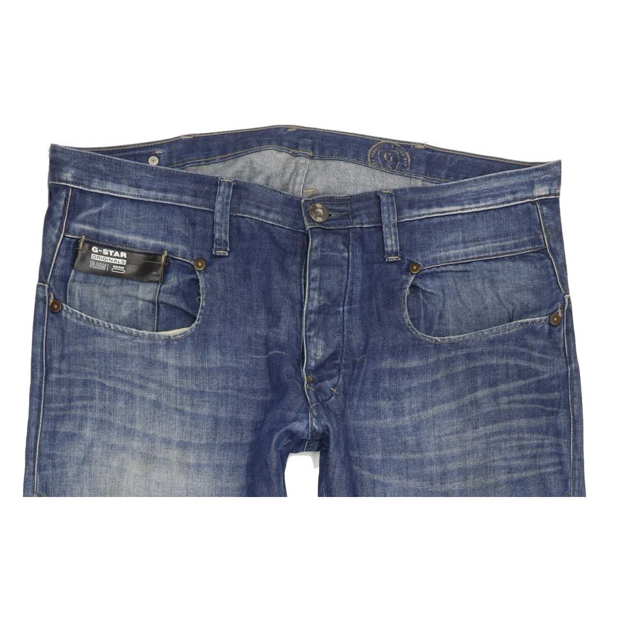 G-Star Blade Men Blue Straight Slim Jeans W34 L32