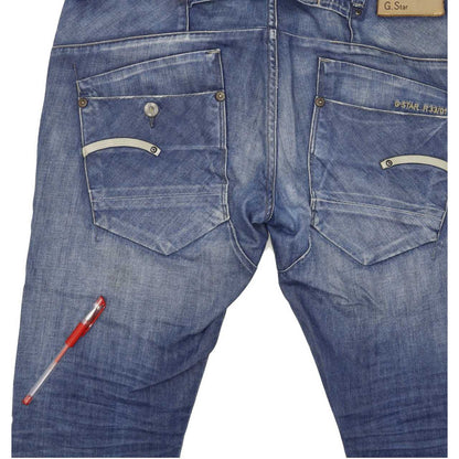 G-Star Blade Men Blue Straight Slim Jeans W34 L32