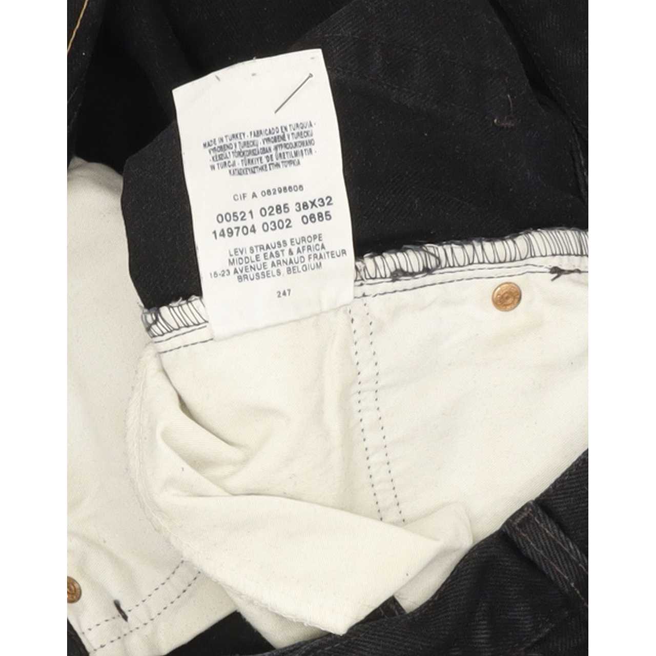 Levi's 521 Men Black Straight Regular Jeans W37 L31