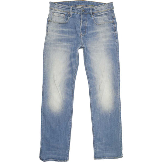 G-Star 3301 Men Blue Straight Loose Stretch Jeans W32 L31