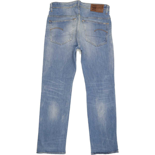 G-Star 3301 Men Blue Straight Loose Stretch Jeans W32 L31