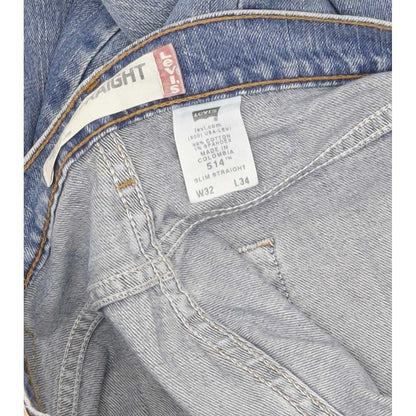 Levi's 514 Men Blue Straight Slim Stretch Jeans W33 L33