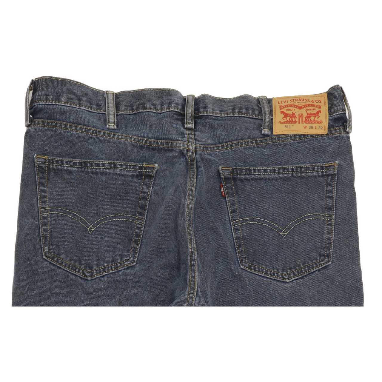 Levi's 511 Men Blue Straight Slim Jeans W38 L32