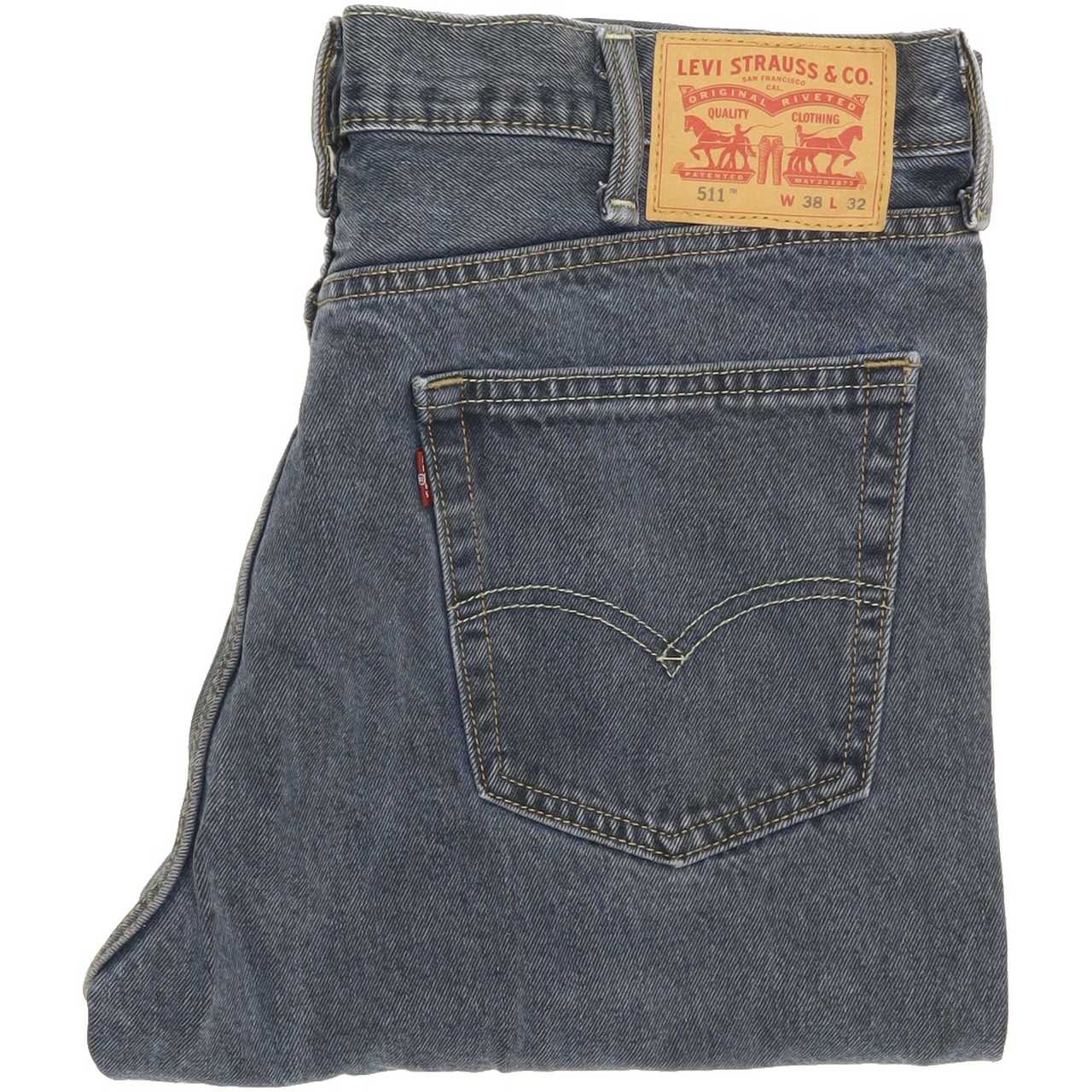 Levi's 511 Men Blue Straight Slim Jeans W38 L32