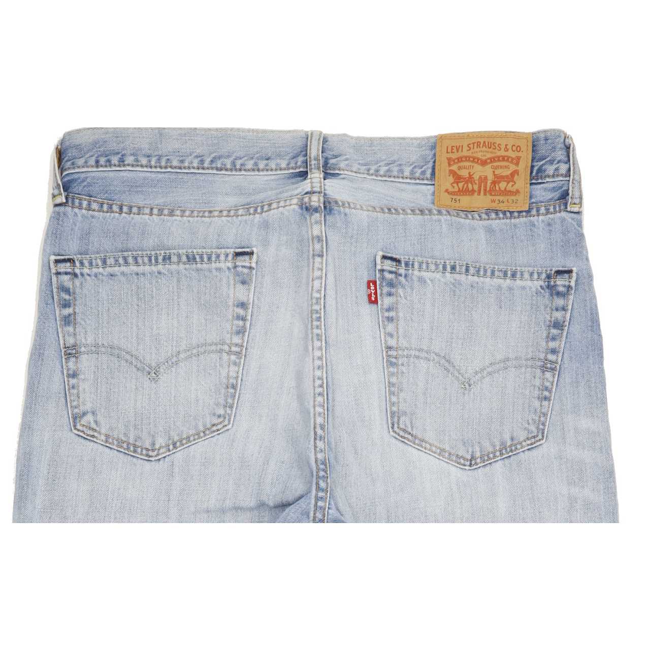 Levi's 751 Men Blue Straight Regular Jeans W34 L31