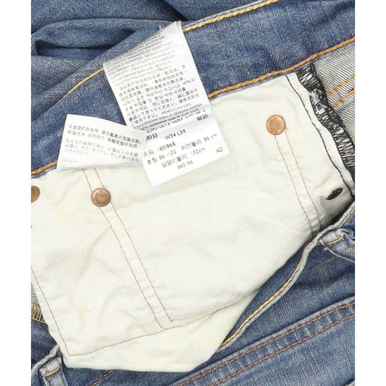 Levi's 751 Men Blue Straight Regular Stretch Jeans W34 L33