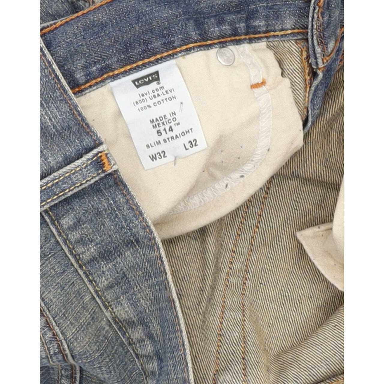 Levi's 514 Men Blue Straight Slim Jeans W33 L33