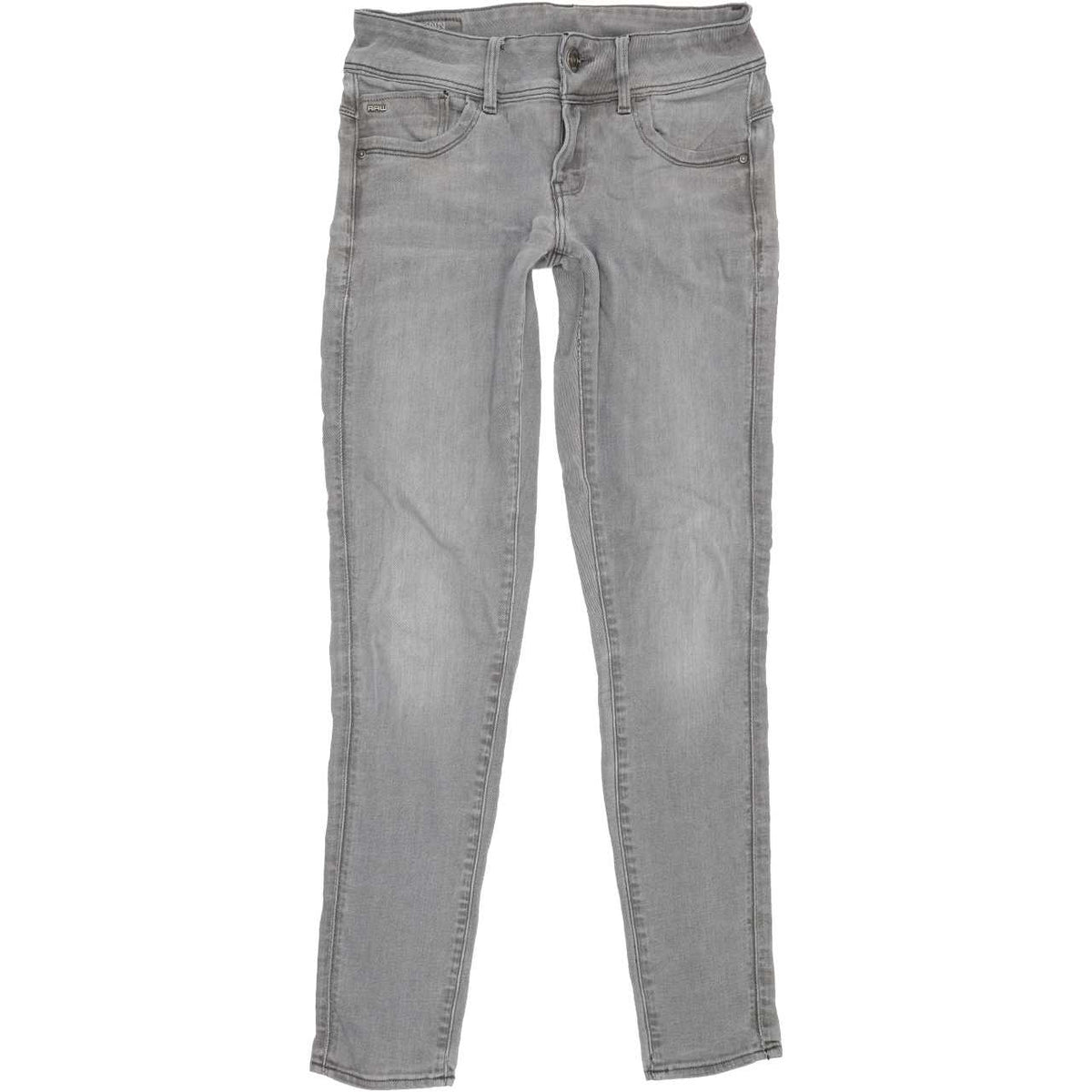 G-Star Lynn Mid Women Grey Skinny Slim Stretch Jeans W28 L29