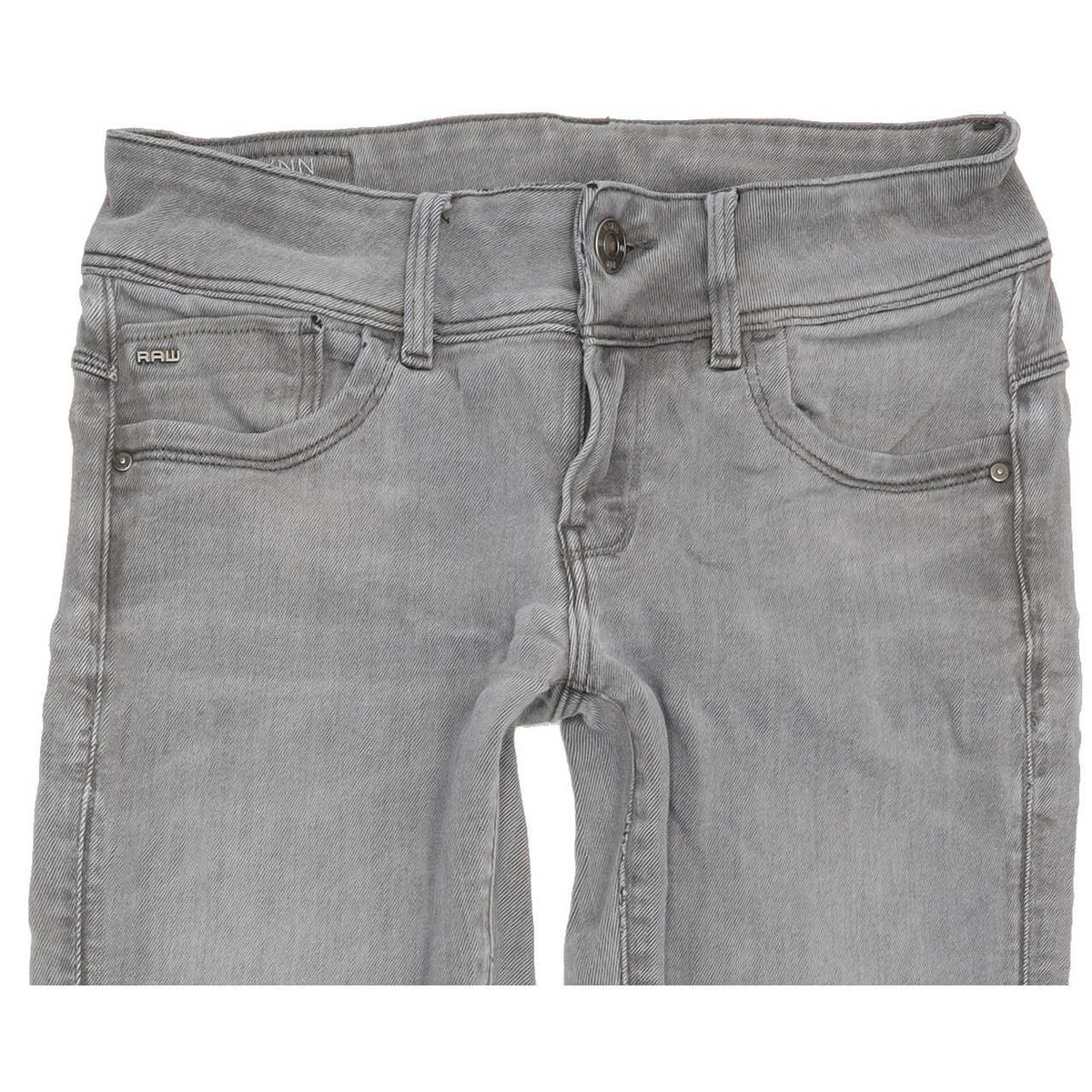 G-Star Lynn Mid Women Grey Skinny Slim Stretch Jeans W28 L29