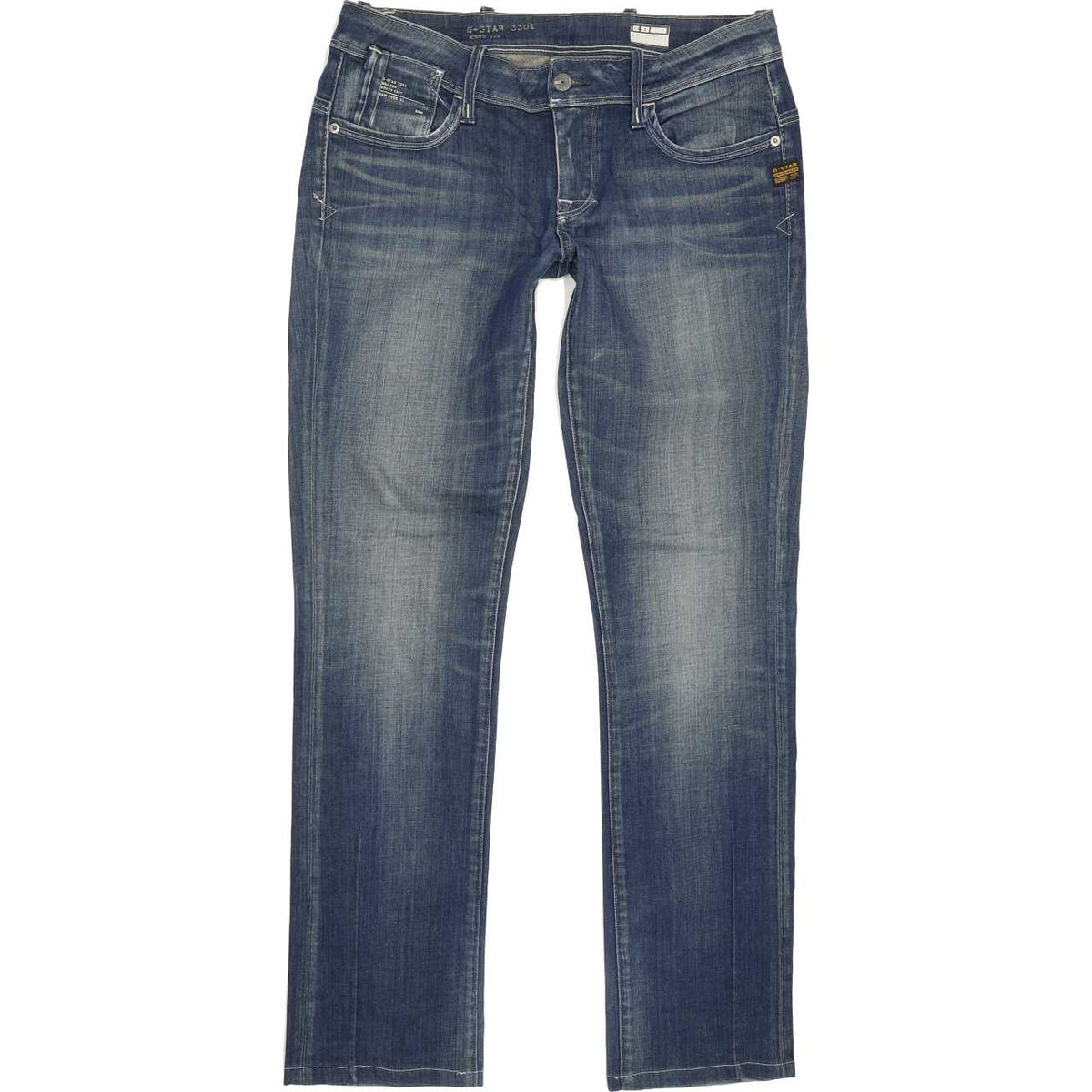 G-Star Elect Women Blue Straight Slim Stretch Jeans W31 L31