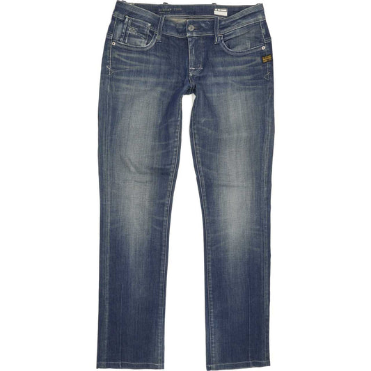 G-Star Elect Women Blue Straight Slim Stretch Jeans W31 L31