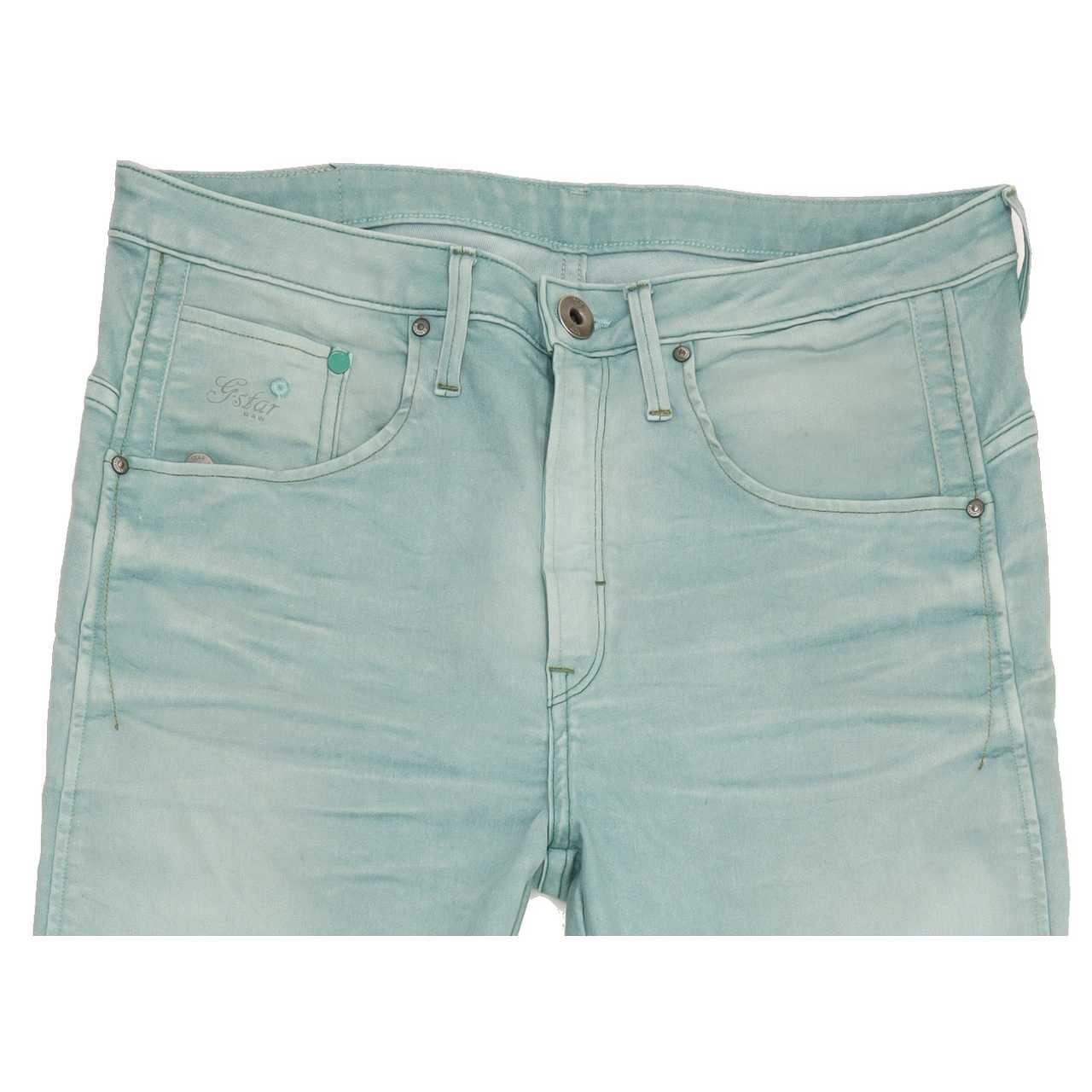 G-Star Arc 3D Women Green Tapered Regular Stretch Jeans W28 L34