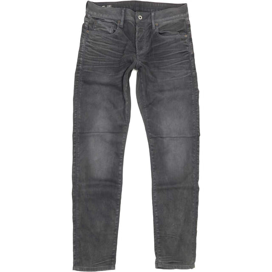 G-Star 3301 Men Grey Straight Slim Stretch Jeans W31 L34