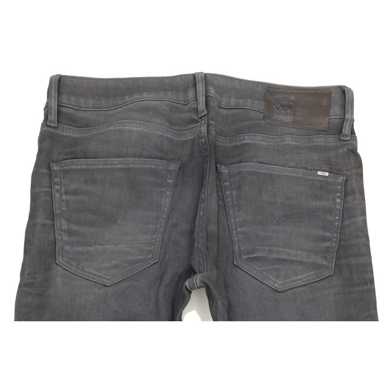 G-Star 3301 Men Grey Straight Slim Stretch Jeans W31 L34