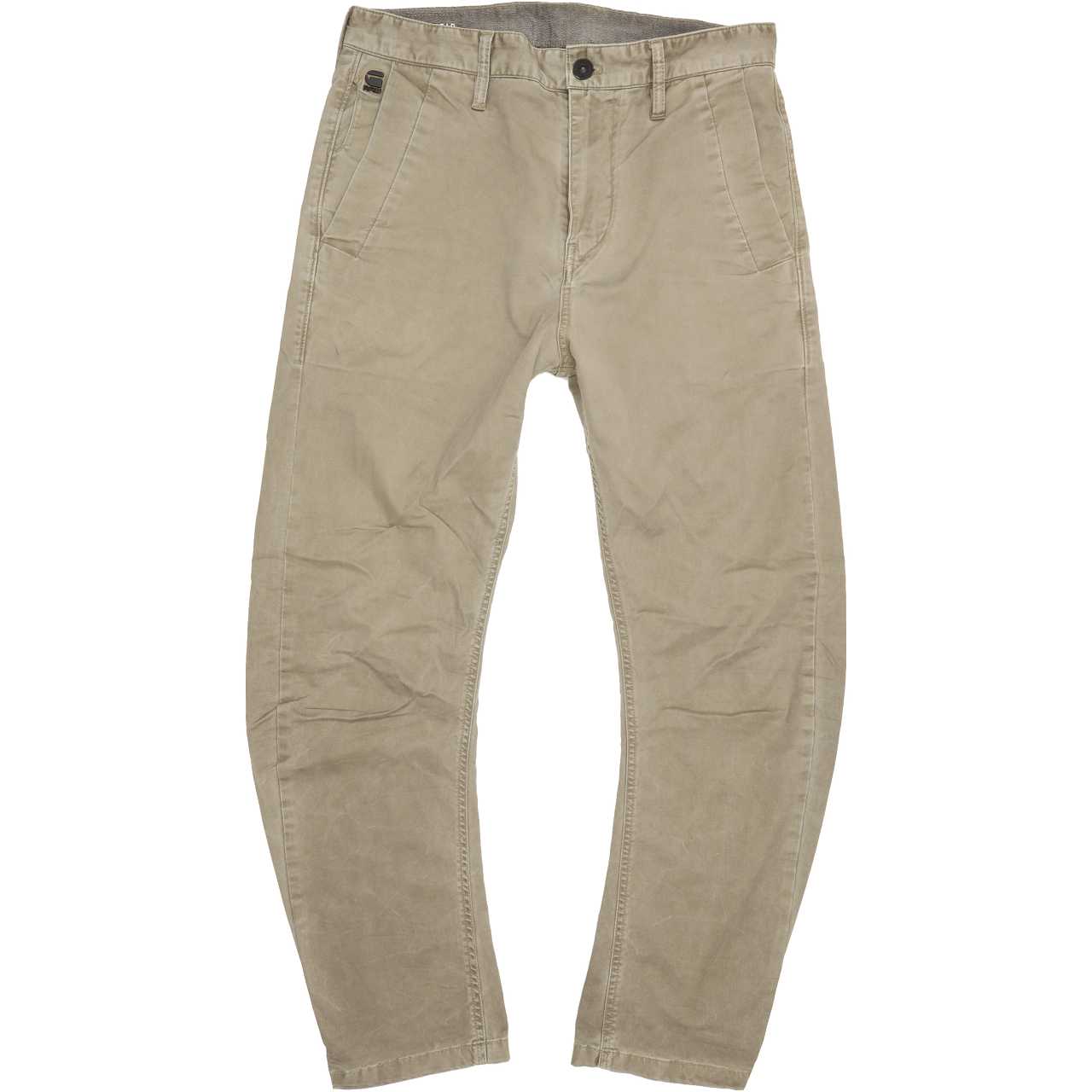 G-Star Broson Men Beige Tapered Chino Stretch Jeans W28 L30
