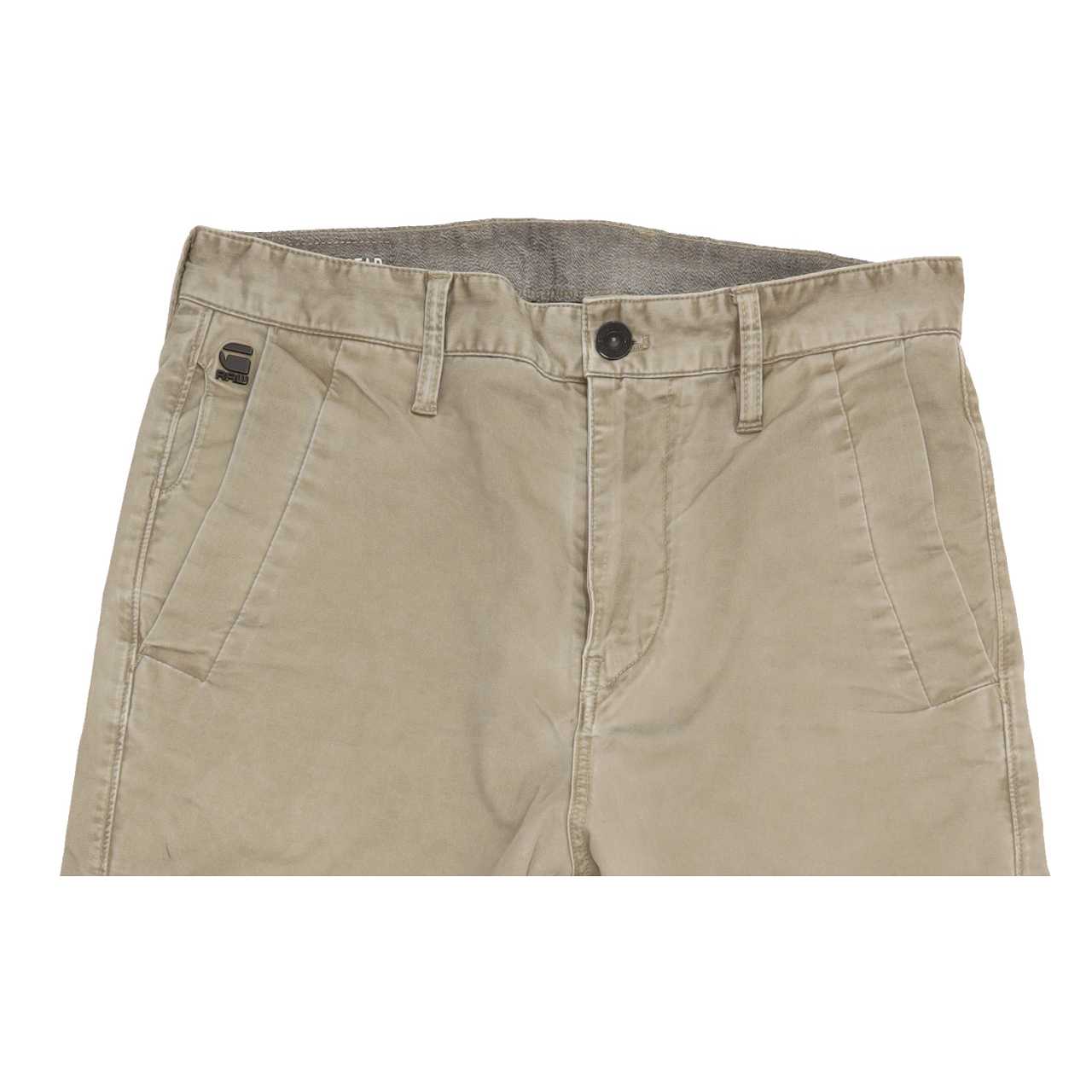 G-Star Broson Men Beige Tapered Chino Stretch Jeans W28 L30