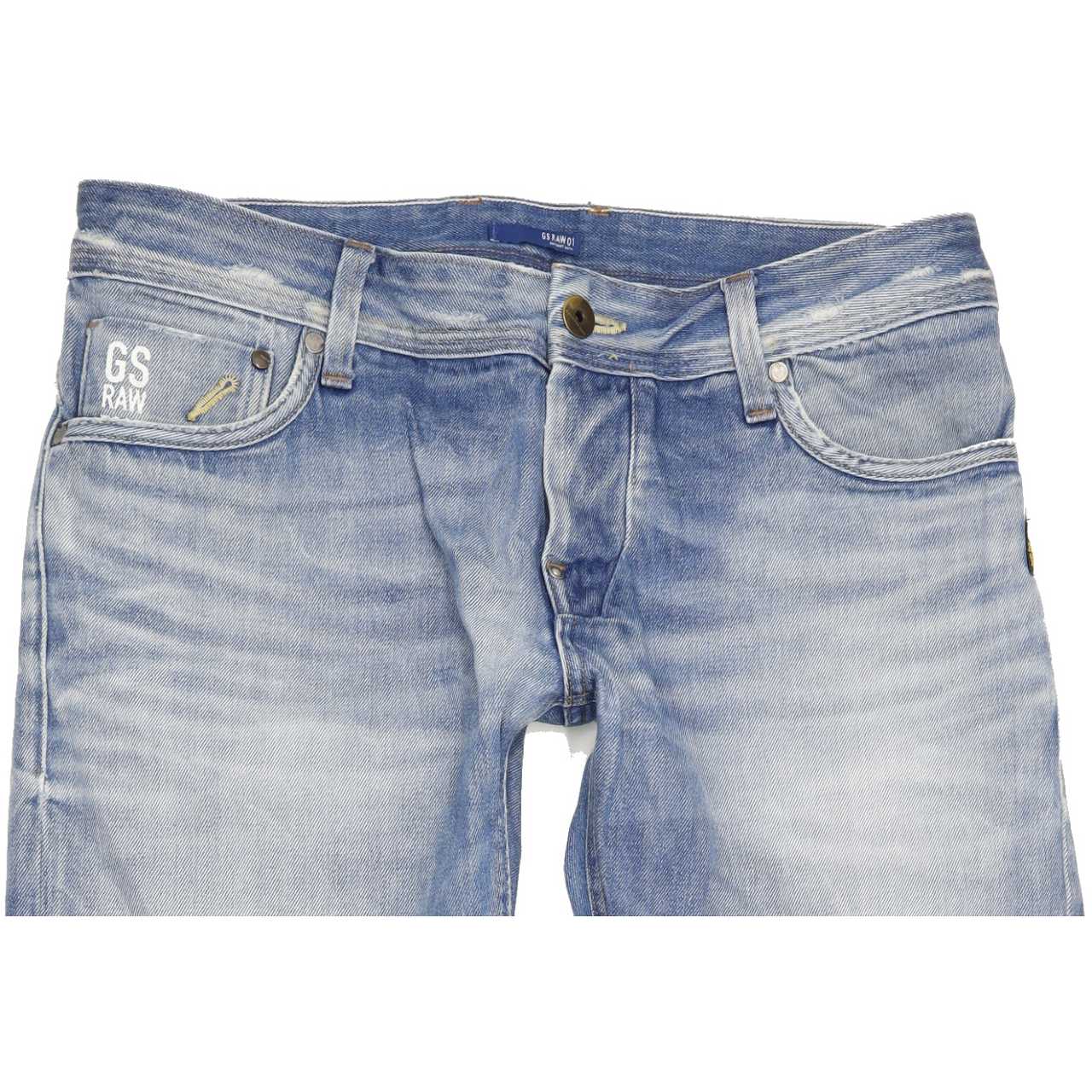 G-Star Men Blue Straight Slim Jeans W32 L31