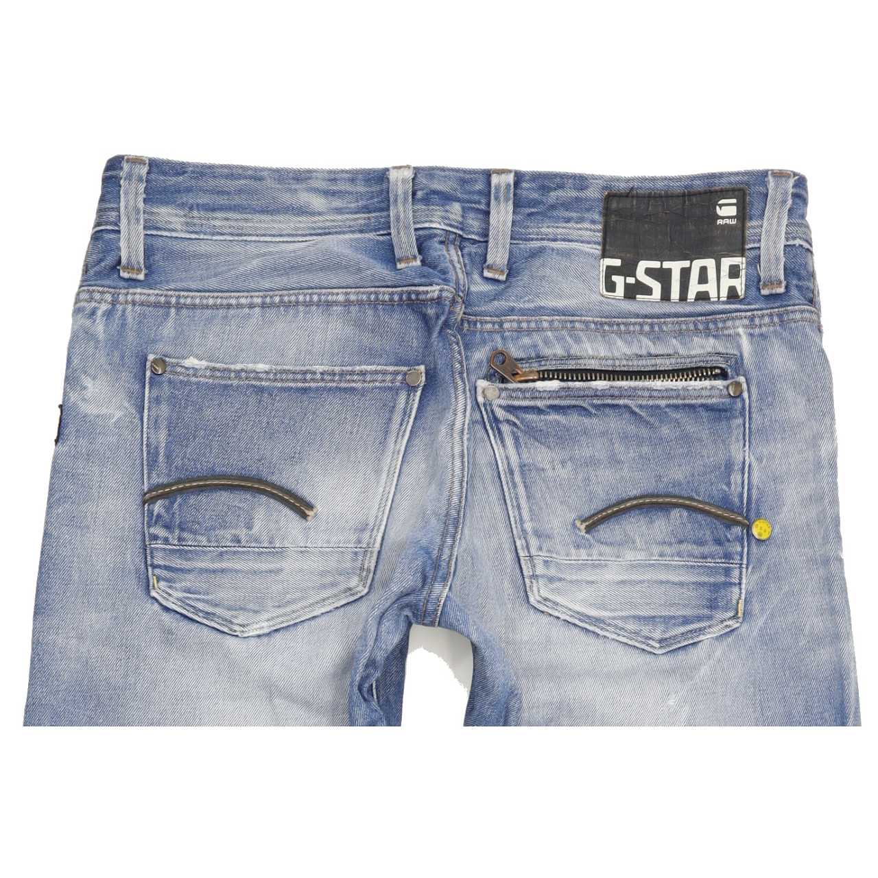 G-Star Men Blue Straight Slim Jeans W32 L31
