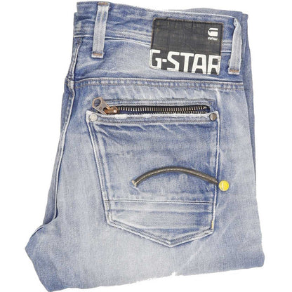 G-Star Men Blue Straight Slim Jeans W32 L31