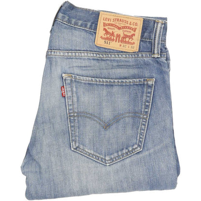 Levi's 511 Men Blue Straight Slim Jeans W32 L32